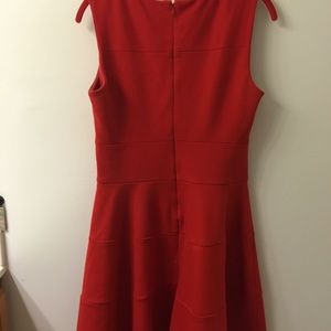 Red midi dress